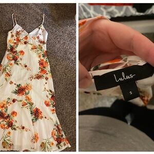 Lulu's White Floral Dress